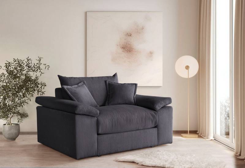 Home affaire XXL-Sessel Soft&Cosy, Mega-Sessel, Cord oder Chenille-Struktur, inklusive 2 Zierkissen von Home affaire