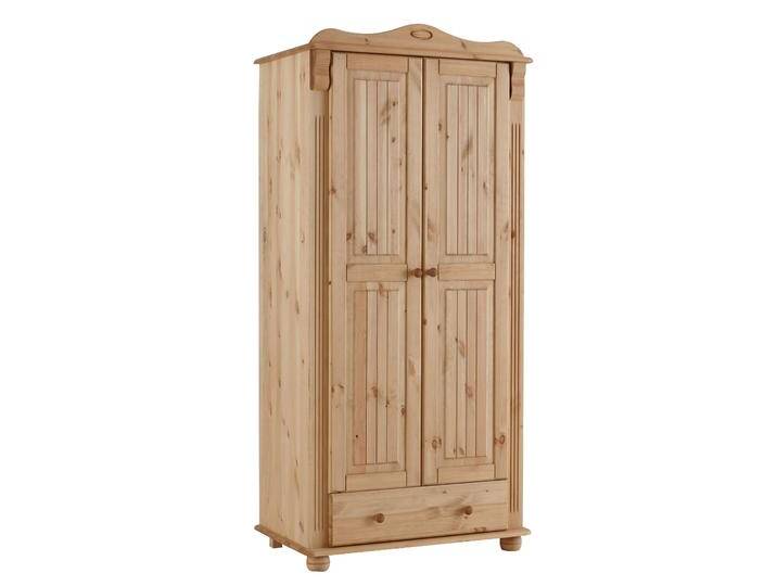 Kleiderschrank HOME AFFAIRE Adele , beige (natur), B:92cm H:191cm T:53,5cm, Massivholz, Schränke, aus massiver Kiefer,Spiegel beim 4-und 5-trg.Schrank, Innenausstattung, Topseller von Home-affaire