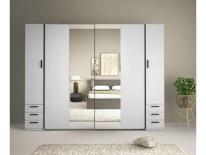 Kleiderschrank HOME AFFAIRE Antioch, FSC-zertifiziert, mit Dreh-UND Schiebetüren , weiß, B:270cm H:207cm T:61,4cm, FSC-zertifizierter Holzwerkstoff, Schränke, mit oder ohne Spiegel und Schubladen - YOUR Choice Kleiderschrank HOME AFFAIRE Antioch, FSC-zertifiziert, mit Dreh-UND Schiebetüren , weiß, B:270cm H:207cm T:61,4cm, FSC-zertifizierter Holzwerkstoff, Schränke, mit oder ohne Spiegel und Schubladen - YOUR Choice von Home-affaire