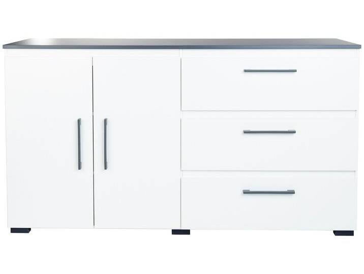 Kombikommode HOME AFFAIRE Borneo 40 WA Kommode , schwarz-weiß (weiß, anthrazit), B:169cm H:92cm T:50cm, Hartfaserplatte, Holzwerkstoff, Kunststoff, Sideboards von Home-affaire