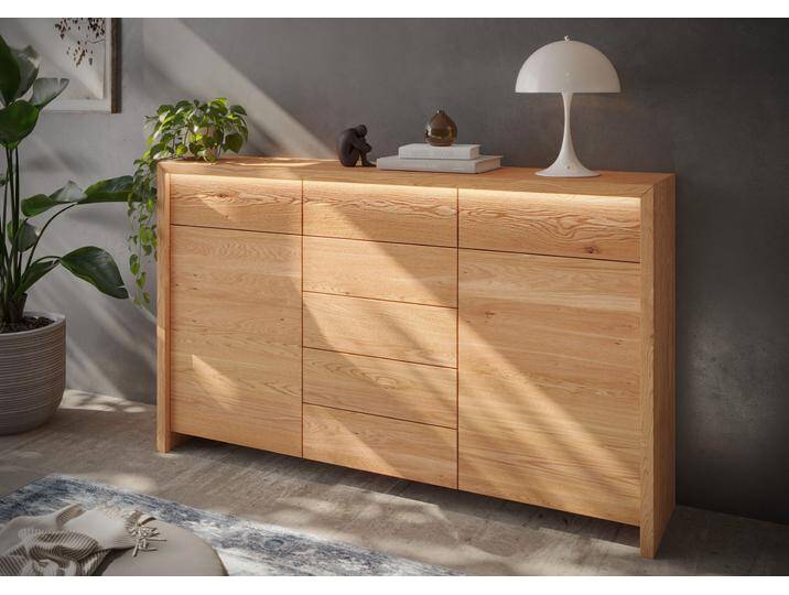 Kombikommode HOME AFFAIRE Léopoldine , braun, T:41cm, Sideboards, Kommode aus Kernbuche, Breite 188cm, inkl. LED-Beleuchtung Kombikommode HOME AFFAIRE Léopoldine , braun, T:41cm, Sideboards, Kommode aus Kernbuche, Breite 188cm, inkl. LED-Beleuchtung von Home-affaire