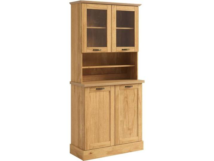 Küchenbuffet HOME AFFAIRE Teramo , natur, B:85cm H:180cm T:37cm, Massivholz, Schränke Küchenbuffet HOME AFFAIRE Teramo , natur, B:85cm H:180cm T:37cm, Massivholz, Schränke von Home-affaire