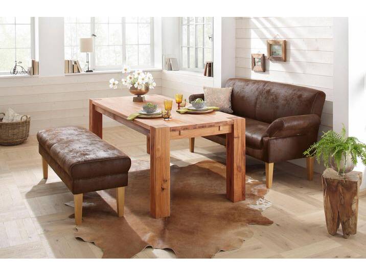 Küchensofa HOME AFFAIRE Malmö , braun (schoko), B:182cm H:52cm T:53cm, Microfaser in Antiklederoptik (100% Polyester), Microfaser in Antiklederoptik (100% Polyester), Sofas, 3-sitzig für Speisetische von Home-affaire