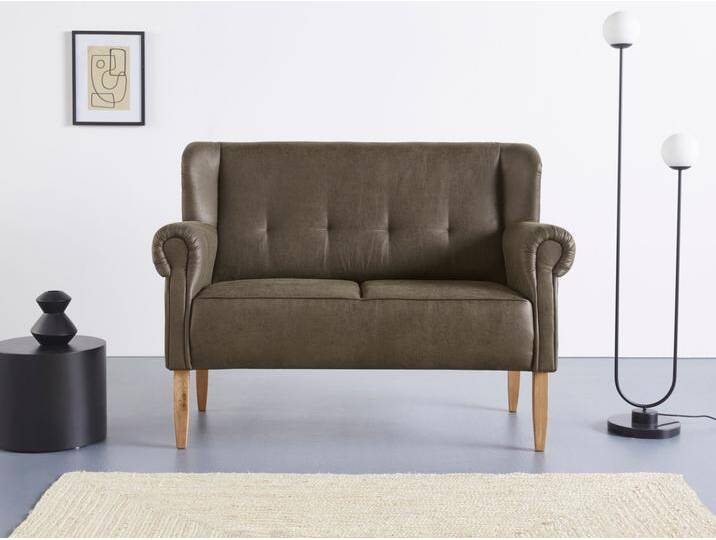 Küchensofa HOME AFFAIRE Moro , grün, B:142cm H:99cm T:73cm, Microfaser in Antiklederoptik (100% Polyester), Sofas, in verschiedenen Stoffen und Farben von Home-affaire