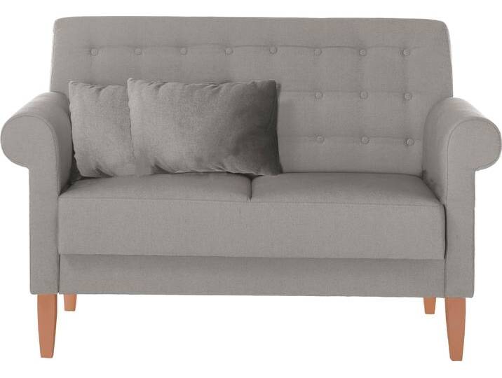 Küchensofa HOME AFFAIRE Scalea , grau, B:147cm H:99cm T:76cm, Microfaser in Antiklederoptik (100% Polyester), Struktur Karo (100% Polyester), Luxus-Microfaser in Lederoptik (100% Polyester), Struktur fein, Microfaser Druckstoff (60% Polyester), 40% Baumwolle), Sofas, inkl. 2 Stk. Zierkissen, in verschiedenen Stoffen und Farben von Home-affaire