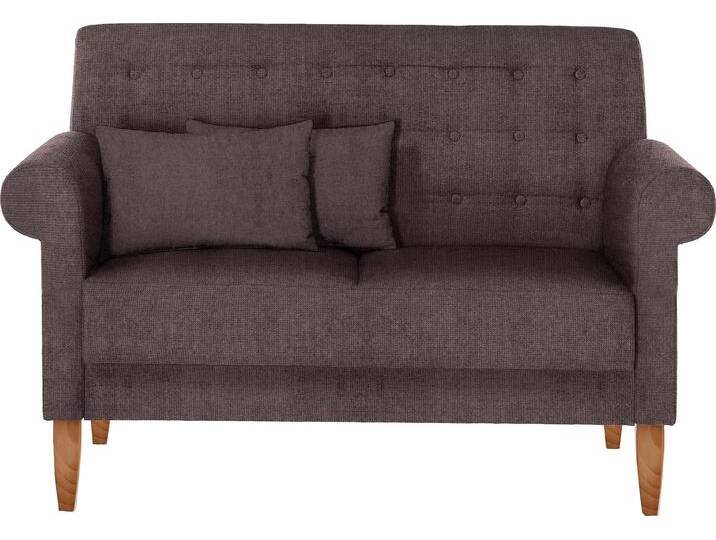 Küchensofa HOME AFFAIRE Scalea , grau (anthrazit), B:147cm H:99cm T:76cm, Microfaser in Antiklederoptik (100% Polyester), Struktur Karo (100% Polyester), Luxus-Microfaser in Lederoptik (100% Polyester), Struktur fein, Microfaser Druckstoff (60% Polyester), 40% Baumwolle), Sofas, inkl. 2 Stk. Zierkissen, in verschiedenen Stoffen und Farben von Home-affaire