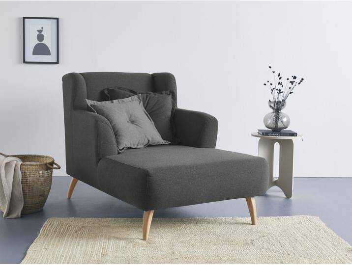 Loveseat HOME AFFAIRE Baggio Kuschel Mega Lounge Big Sessel , grau (anthrazit), B:101cm H:99cm T:152cm, Sessel von Home-affaire