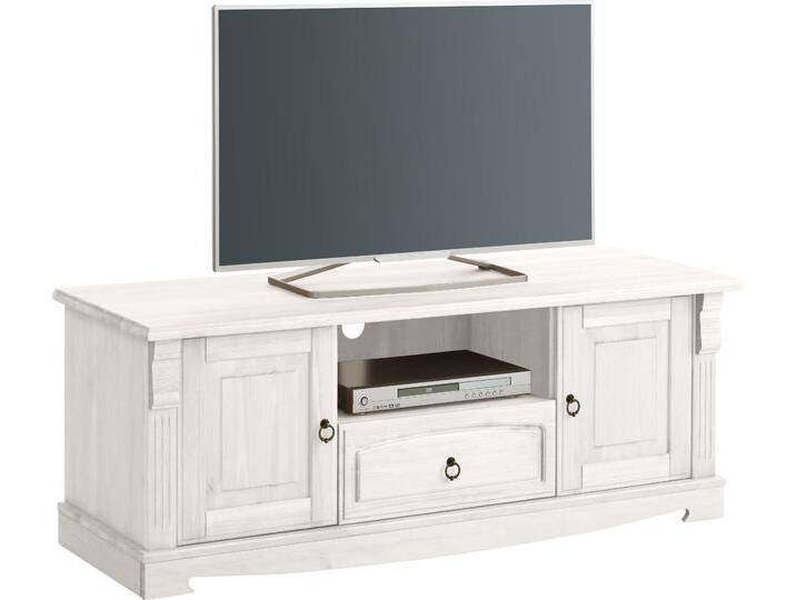 Lowboard HOME AFFAIRE Anna , weiß, B:140cm H:50cm T:44cm, Sideboards, TV-Board, Breite 140 cm, 2 Türen, 1 Schublade, Massivholz, FSC von Home-affaire