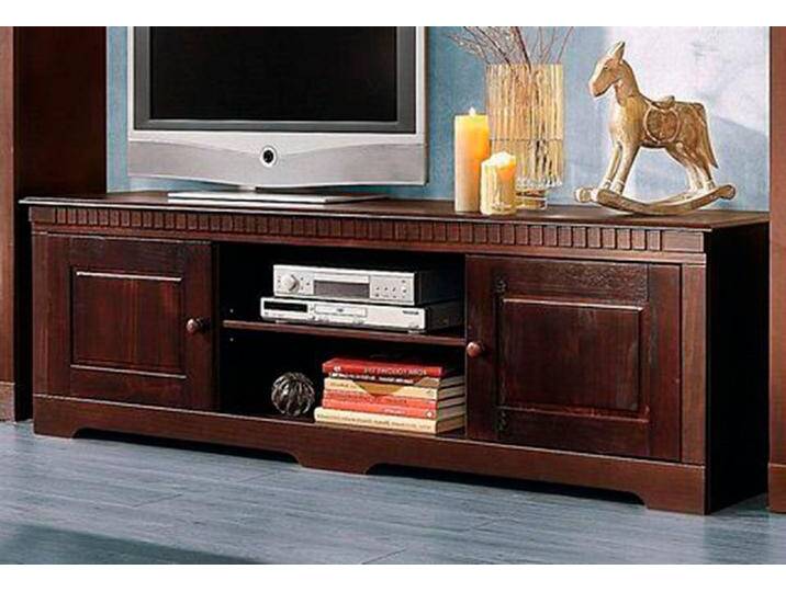 Lowboard HOME AFFAIRE Lisa , braun (dunkelbraun), B:175cm H:55cm T:45cm, Massivholz, Sideboards, Kommode aus schönem massivem Kiefernholz, Breite 175 cm von Home-affaire