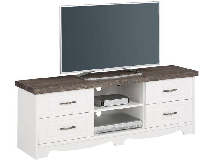 Lowboard HOME AFFAIRE Trinidad Antique , grau (weiß, grau), B:148cm H:53cm T:37cm, Massivholz, Sideboards, Kommode, Breite 148 cm von Home-affaire