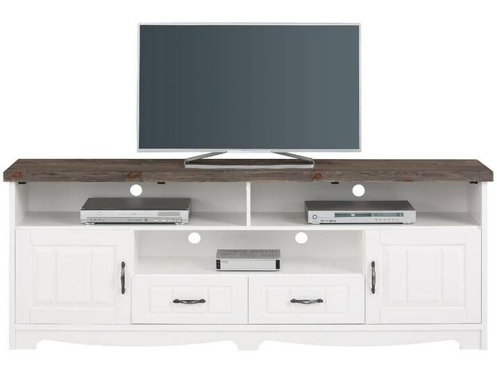 Lowboard HOME AFFAIRE Trinidad Antique , grau (weiß, grau), B:194cm H:72cm T:37cm, Massivholz, Sideboards, Kommode, Breite 194 cm von Home-affaire