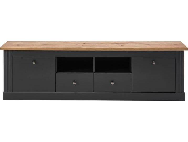 Lowboard HOME AFFAIRE Westminster BESTSELLER , dunkelgrau, wotan eiche, B:180cm H:52cm T:41cm, Sideboards, Lowboard, in romantischem Landhausstil von Home-affaire