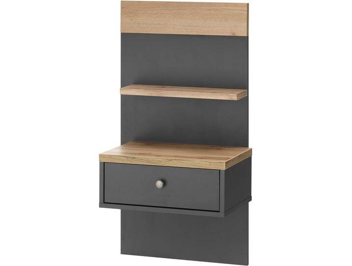 Nachtkonsole HOME AFFAIRE WESTMINSTER , grau (grau dunkel), B:50cm H:94cm T:35cm, Sideboards, mit 1 Schublade von Home-affaire