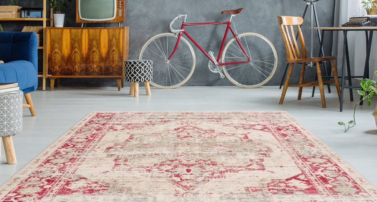 my home Orientteppich Kilian, rechteckig, Höhe: 5 mm, Mit Fransen, Wohnzimmer von my home