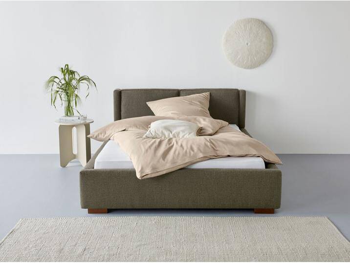 Polsterbett HOME AFFAIRE Annera , grün (khaki), B:160cm H:83cm L:228cm, 59% Polyacryl; 41% Polyester, Betten, Inkl. Lattenrost, Liegefläche 140 oder 180 cm wählbar von Home-affaire