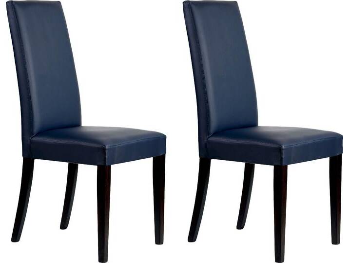 Polsterstuhl HOME AFFAIRE Java , blau (wenge, blau, wenge), B:47cm H:99cm T:57cm, Stühle, Gestell aus Massivholz, im 2er-Set, naturfarben oder dunkle von Home-affaire