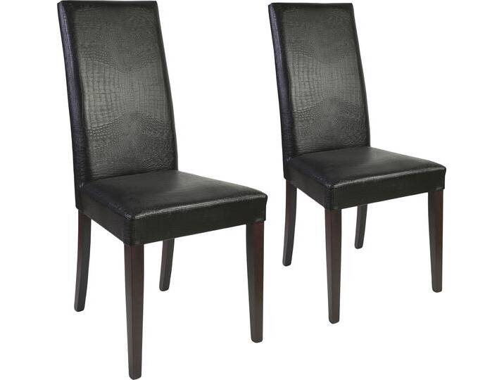Polsterstuhl HOME AFFAIRE Java , schwarz (schwarz, wenge), B:47cm H:99cm T:57cm, Stühle, Kunstlederbezug mit Animalprägung von Home-affaire