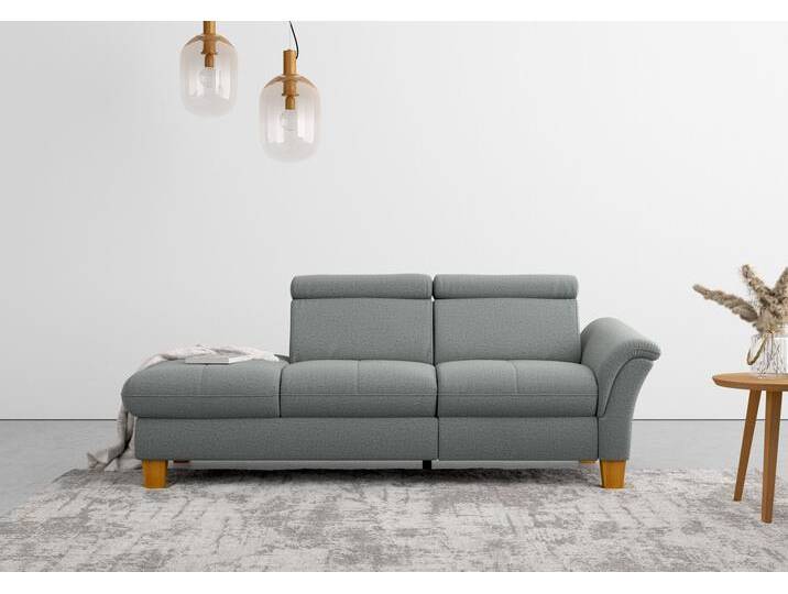 Recamiere HOME AFFAIRE Lindgren , grau, B:206cm H:84cm T:93cm, 100% Polyester, Sofas, wahlweise motorische TV-Funktion, Bettkasten und Kopfteilverstellung von Home-affaire