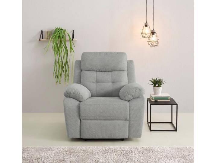 Relaxsessel HOME AFFAIRE Lannilis mit Liegefunktion, Fernsehsessel , grau (hellgrau), B:97cm H:100cm T:92cm, Webstoff 95% Polyester 5% Nylon, Sessel, mit manueller und elektrischer Relaxfunktion, anthrazit von Home-affaire