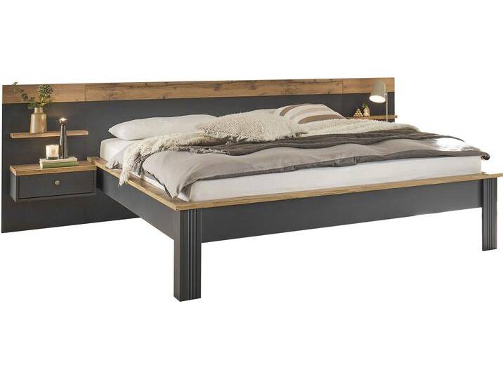 Schlafzimmer-Set HOME AFFAIRE Westminster , grau, B/H: 180cm x 200cm, Schlafzimmermöbel-Sets, Bett Liegefläche 180/200cm und 2 Wandpaneele von Home-affaire