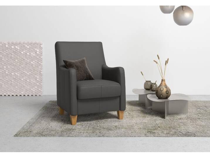 Sessel HOME AFFAIRE Palmera , braun (mocca), B:70cm H:93cm T:75cm, Luxus-Microfaser (100% Polyester), Struktur (100% Polyester), Luxus-Microfaser in Lederoptik (100% Polyester), Sessel, Federkern-Polsterung, passend zur Serie »Palmera« von Home-affaire