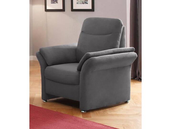 Sessel HOME AFFAIRE Tahoma , grau (steel), B:99cm H:103cm T:89cm, Luxus-Microfaser ALTARA NUBUCK (100% Polyester), Struktur weich (92% Polyester, 8% Nylon), NaturLEDER (echtes Rindsleder)/Kunstleder, Sessel, Polstersessel, Federkern-Polsterung, in 3 Bezugsqualitäten von Home-affaire