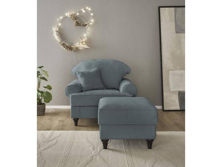 Sessel HOME AFFAIRE WESTMINSTER , grau (anthrazit), B:110cm H:95cm T:100cm, 92% Polyester / 8% Nylon, Sessel, mit Federkern-Polsterung von Home-affaire