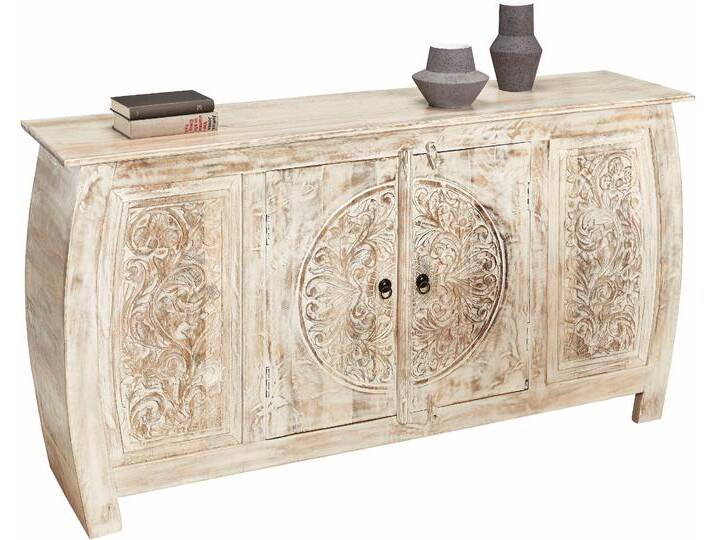 Sideboard HOME AFFAIRE, weiß (antik cremeweiß), B:166cm H:85cm T:40cm, Sideboards, Kommode, Breite 166 cm von Home-affaire