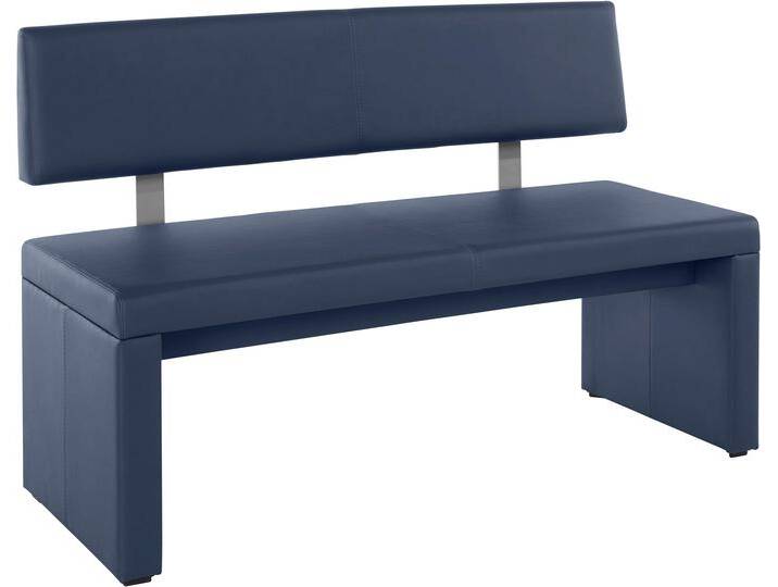 Sitzbank HOME AFFAIRE Charissa , blau (dunkelblau), B:140cm H:90cm T:53cm, Sitzbänke, Essbank Polsterbank Sitzbank, mit Lehne, Breite 140, 160 oder 180 cm von Home-affaire