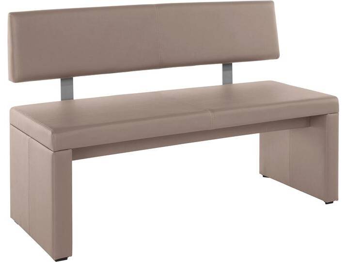 Sitzbank HOME AFFAIRE Charissa , braun (schlamm), B:180cm H:90cm T:53cm, Sitzbänke, Essbank Polsterbank Sitzbank, mit Lehne, Breite 140, 160 oder 180 cm von Home-affaire