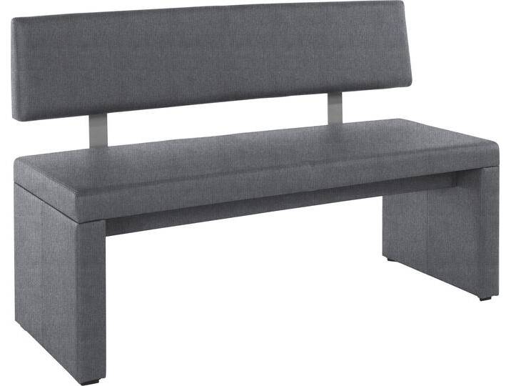 Sitzbank HOME AFFAIRE Charissa , grau (dunkelgrau (fantasy 8201), dunkelgrau (fantasy 8201)), B:180cm H:90cm T:53cm, Holzwerkstoff, Massivholz, Sitzbänke, Essbank Polsterbank Sitzbank, mit Lehne, Breite 140, 160 oder 180 cm von Home-affaire