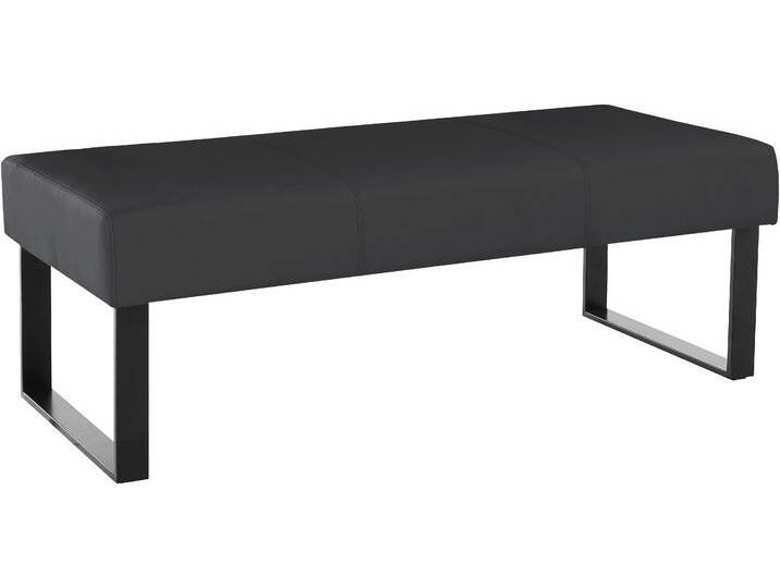 Sitzbank HOME AFFAIRE Oliver , schwarz (schwarz, schwarz), B:140cm H:50cm T:62cm, Sitzbänke, Breite 140cm, mit Metallgestell von Home-affaire
