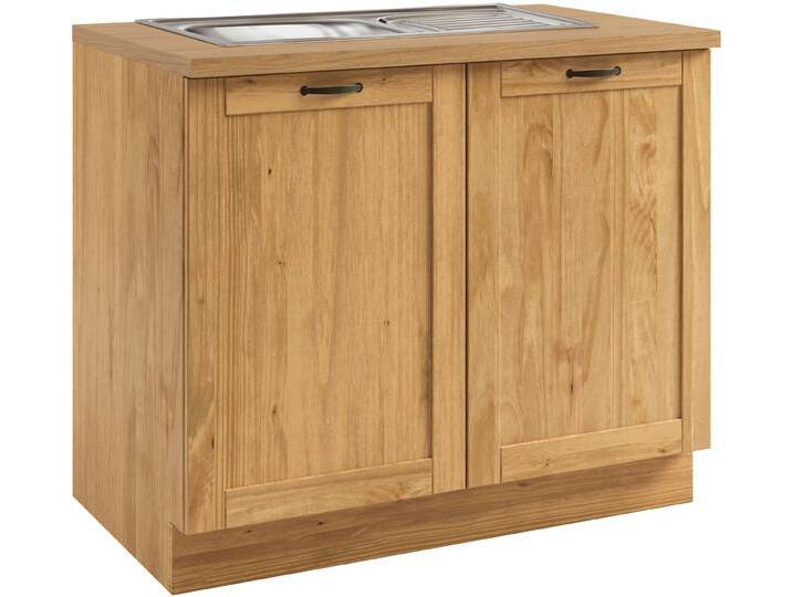Spülenschrank HOME AFFAIRE Teramo , natur, B:100cm H:85cm T:60cm, Massivholz, Schränke Spülenschrank HOME AFFAIRE Teramo , natur, B:100cm H:85cm T:60cm, Massivholz, Schränke von Home-affaire