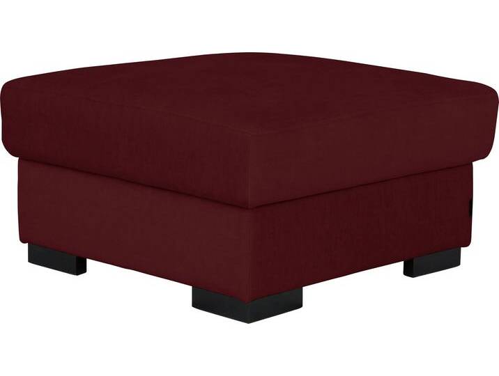 Stauraumhocker HOME AFFAIRE Tulio , rot (bordeaux), B:80 H:45 T:80, Struktur fein (100% Polyester);Struktur (100% Polyester);Samtstruktur (100% Polyester), Hocker, mit Stauraum von Home-affaire