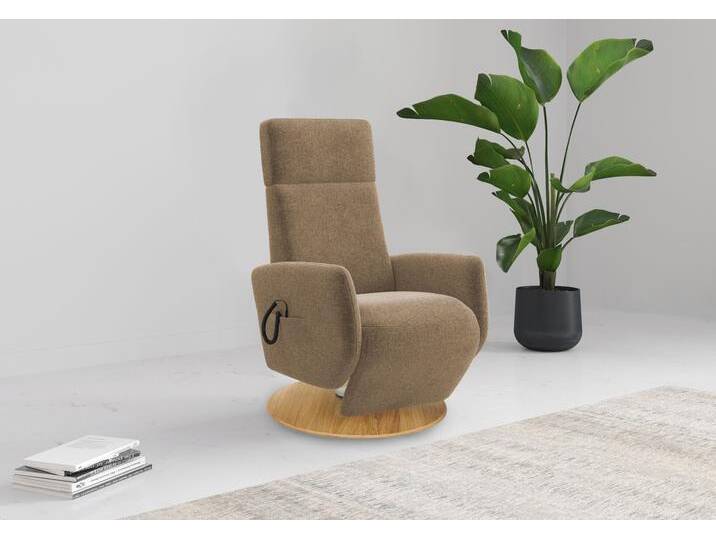TV-Sessel HOME AFFAIRE Rochelle , braun (hellbraun), B:71cm H:110cm T:82cm, 100% Polyester, Sessel, TV-Sessel mit Drehfunktion 360 Grad von Home-affaire