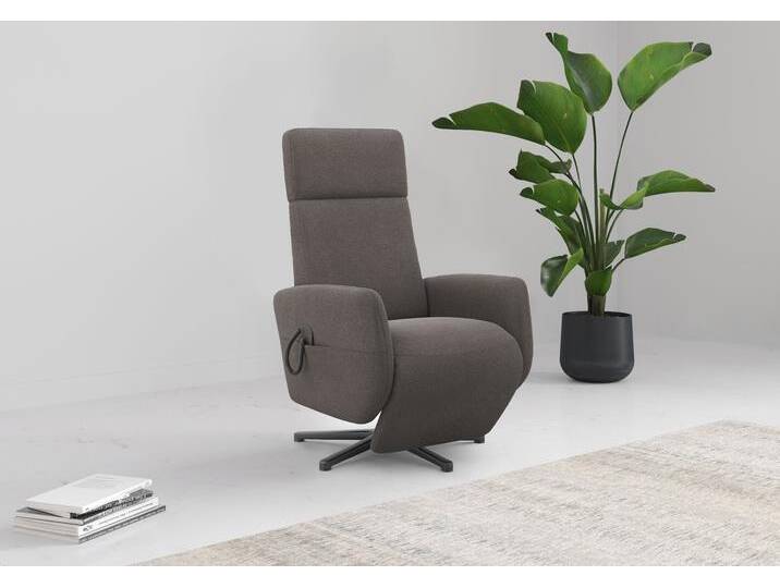 TV-Sessel HOME AFFAIRE Rochelle , grau (fango), B:71cm H:110cm T:82cm, 100% Polyester, Sessel, TV-Sessel mit Drehfunktion 360 Grad von Home-affaire