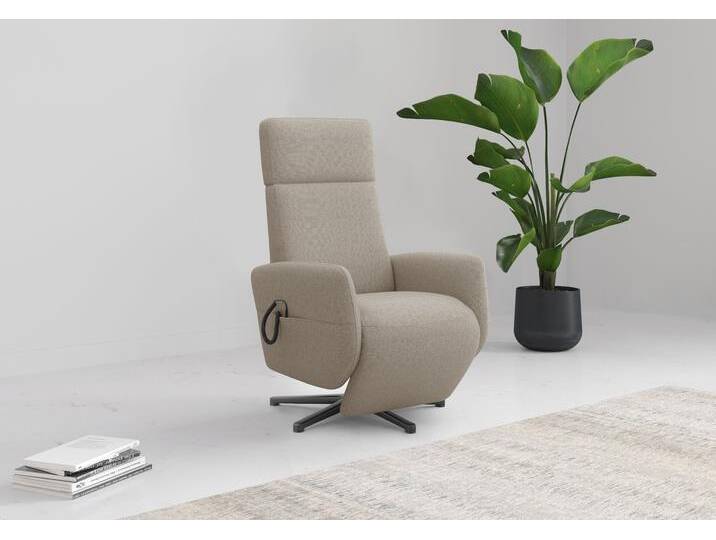 TV-Sessel HOME AFFAIRE Rochelle, inkl. Kopfteilverstellung & 360 Drehfunktion , grau (taupe), B:71cm H:110cm T:82cm, 95% Polyester 5% Polyamid, Sessel, wahlweise mit 2 Motoren, Akku & Aufstehhilfe von Home-affaire