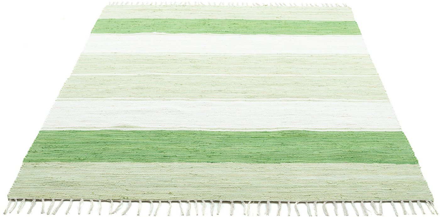 Teppich Alizee, Home affaire, rechteckig, Höhe: 5 mm, Wendeteppich, reine Baumwolle, handgewebt, gestreift, waschbar, modern von Home affaire