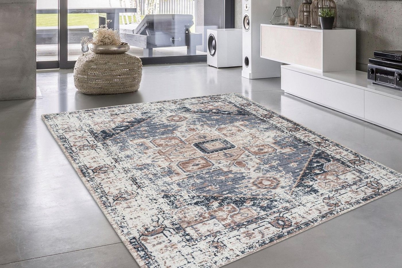 Teppich Aniela, Home affaire, rechteckig, Höhe: 10 mm, Baumwollteppich, Wohnzimmer von Home affaire