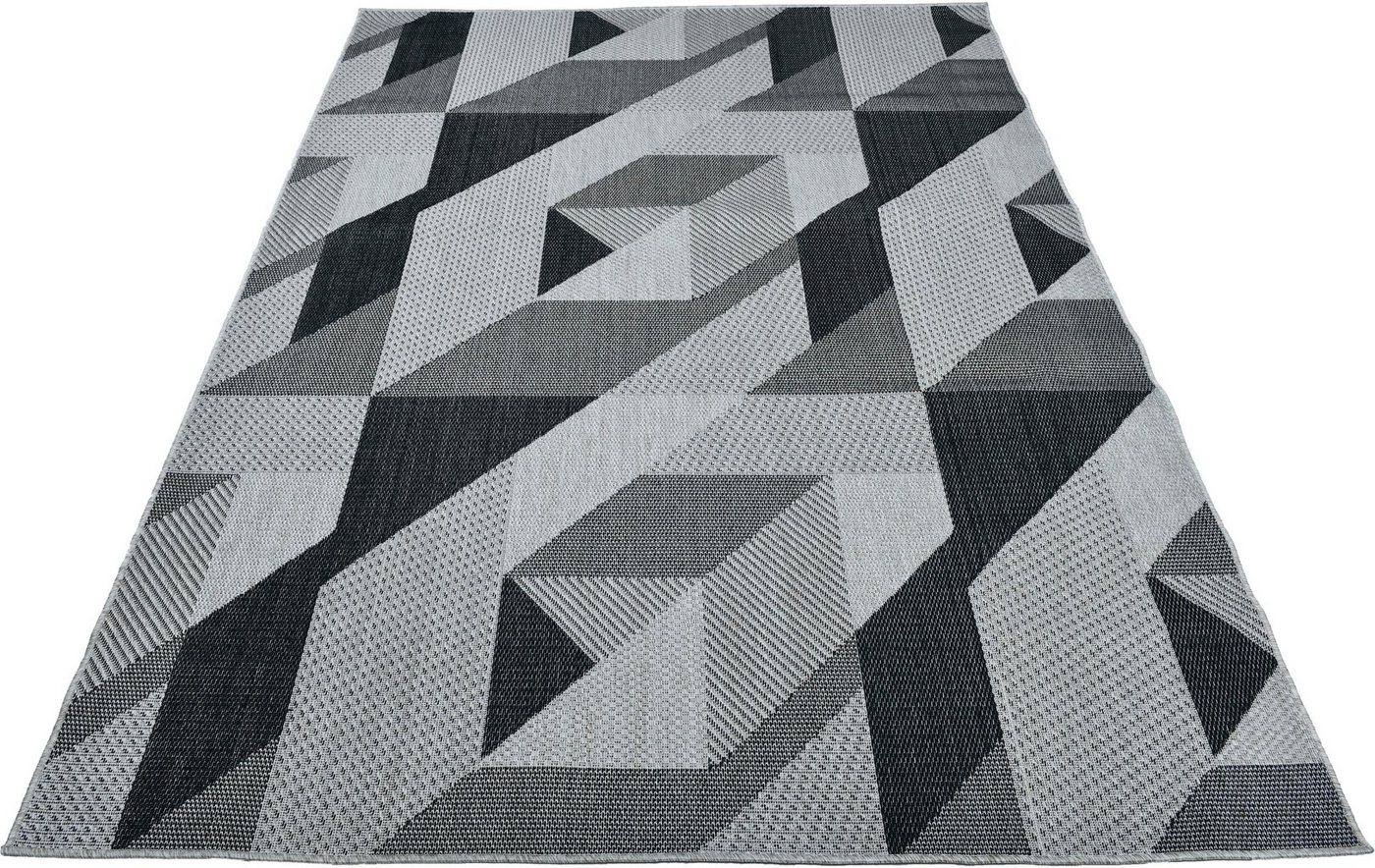 Teppich Borfin, Home affaire, rechteckig, Höhe: 7 mm, mit geometrischem Muster, schmutzabweisend, In- und Outdoor geeignet von Home affaire