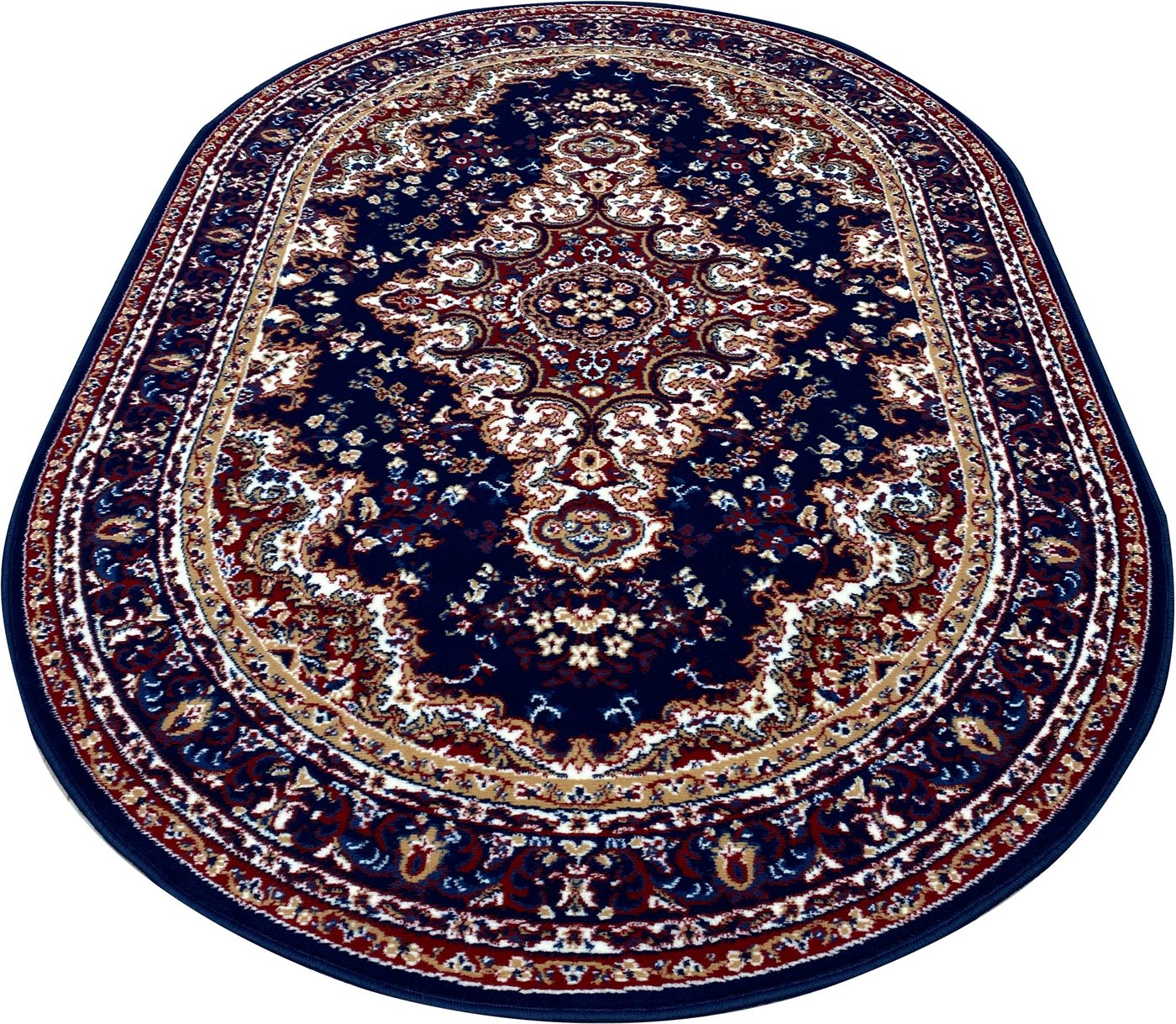 Teppich Oriental, Home affaire, oval, Höhe: 7 mm, Orient-Optik, mit Bordüre, Kurzflor, pflegeleicht, elegant von Home affaire