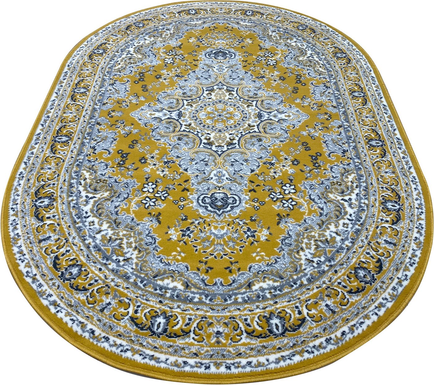 Teppich Oriental, Home affaire, oval, Höhe: 7 mm, Orient-Optik, mit Bordüre, Kurzflor, pflegeleicht, elegant von Home affaire