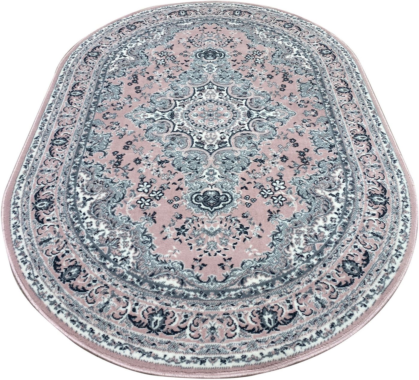 Teppich Oriental, Home affaire, oval, Höhe: 7 mm, Orient-Optik, mit Bordüre, Kurzflor, pflegeleicht, elegant von Home affaire