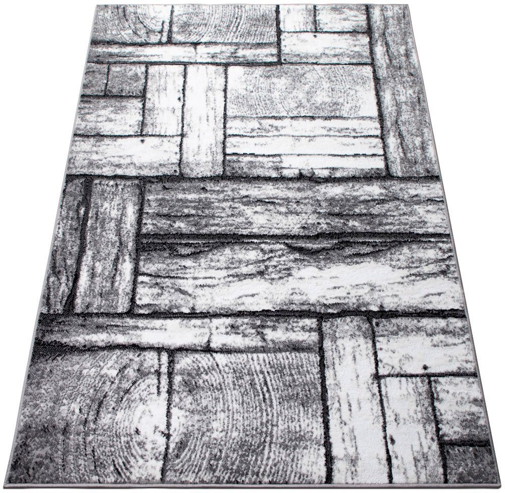 Teppich Sierning, Home affaire, rechteckig, Höhe: 8 mm, softer Flor, Kurzflor, modernes Design, in Holz-Optik von Home affaire