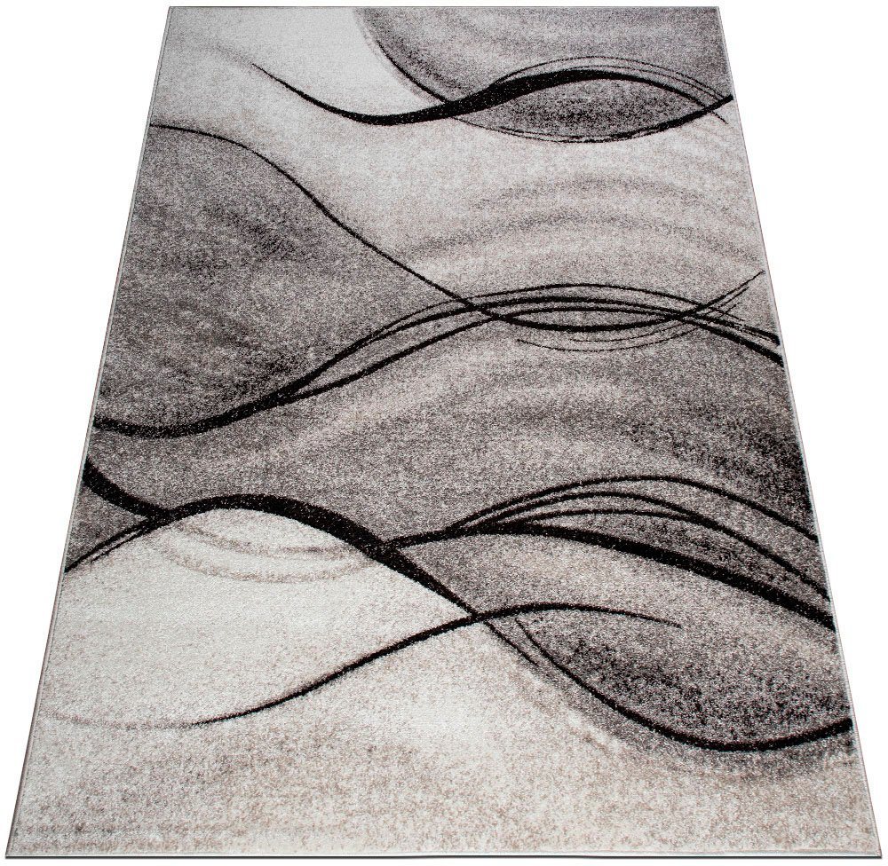 Teppich Tritom, Home affaire, rechteckig, Höhe: 9 mm, mit besonders weichem Flor, Kurzflor, modernes Wellen Muster von Home affaire