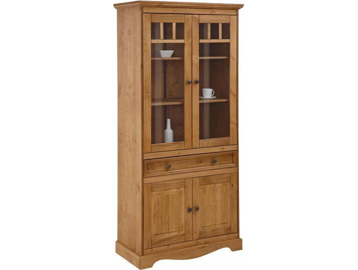 Vitrine HOME AFFAIRE Melissa , beige (natur gebeizt, gewachst), Schränke, Höhe 190 cm von Home-affaire