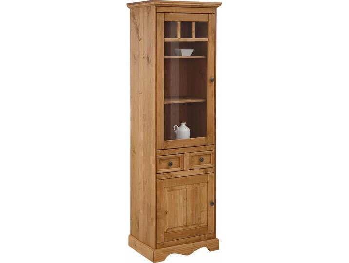 Vitrine HOME AFFAIRE Melissa , beige (natur gebeizt, gewachst), Schränke, Höhe 190 cm von Home-affaire
