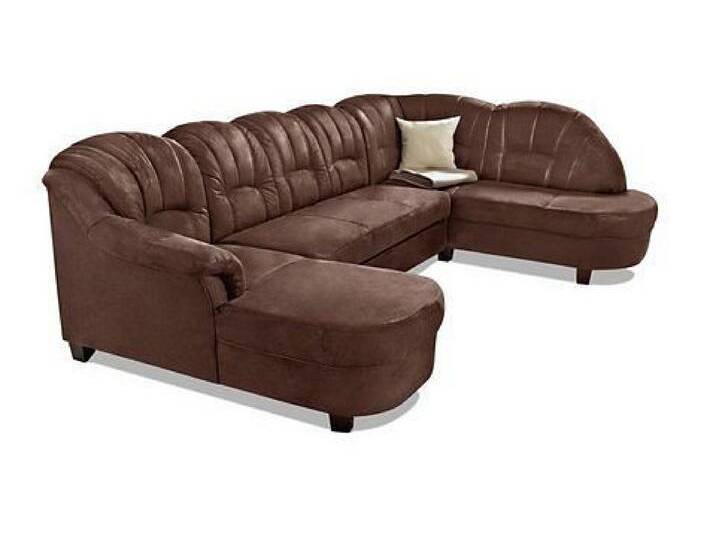 Wohnlandschaft HOME AFFAIRE Budapest, viel Platz, Breite 288cm, zeitlos und elegant, U-Form , braun, B:288cm H:84cm T:80cm, Sofas, wahlweise mit Bettfunktion von Home-affaire