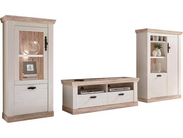 Wohnwand HOME AFFAIRE Florenz , weiß (pinie weiß), Holzwerkstoff, Kastenmöbel-Sets von Home-affaire
