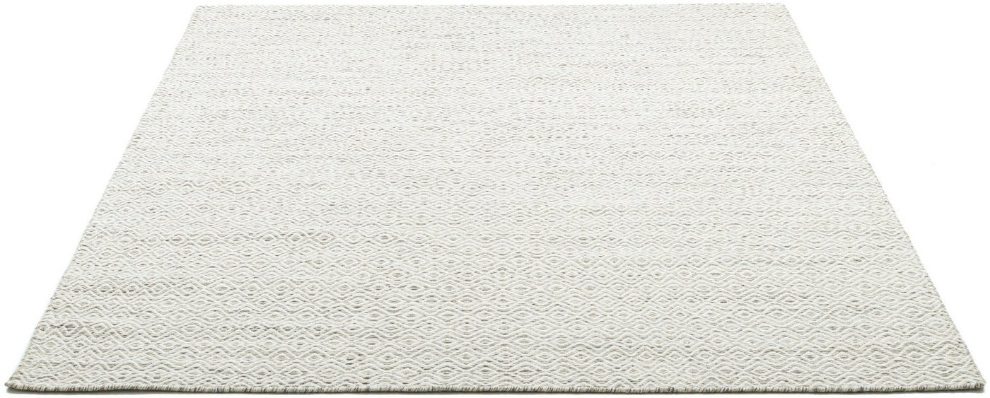 Wollteppich Daoulas, Home affaire, rechteckig, Höhe: 10 mm, Handweb Teppich, reine Wolle, modernes Rauten Muster, Scandi Design von Home affaire